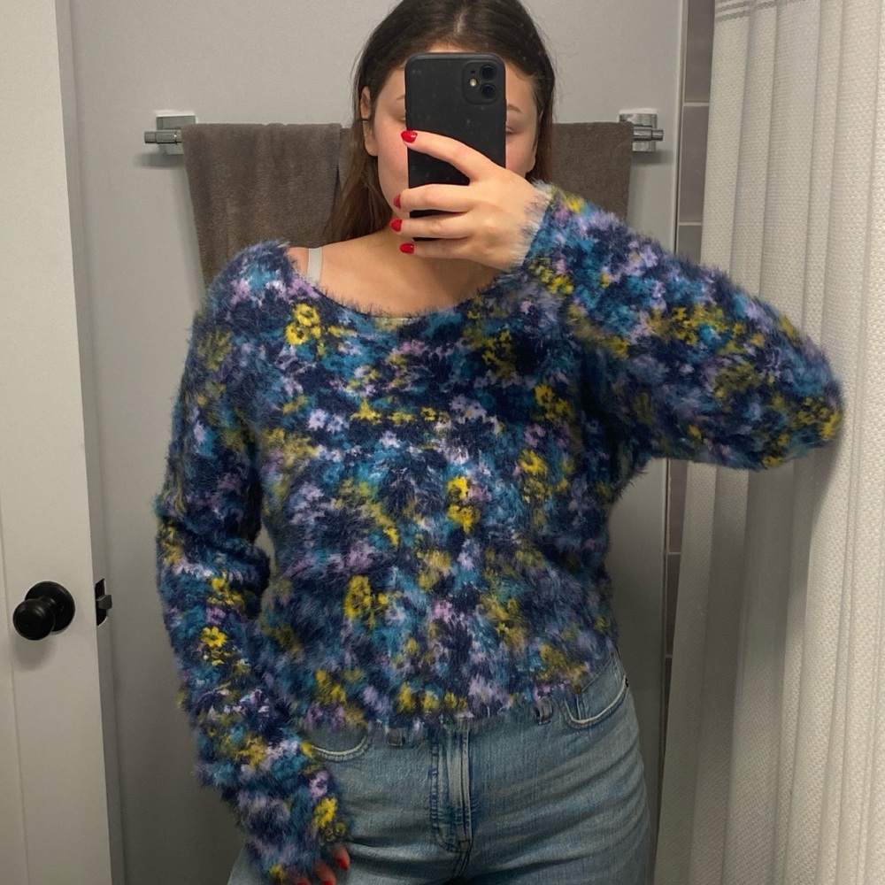 Scoop neck Anthropologie Multi color Sweater